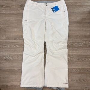 Columbia Womens Bugaboo II White Snow Cargo Pants Wayerproof sz 1X